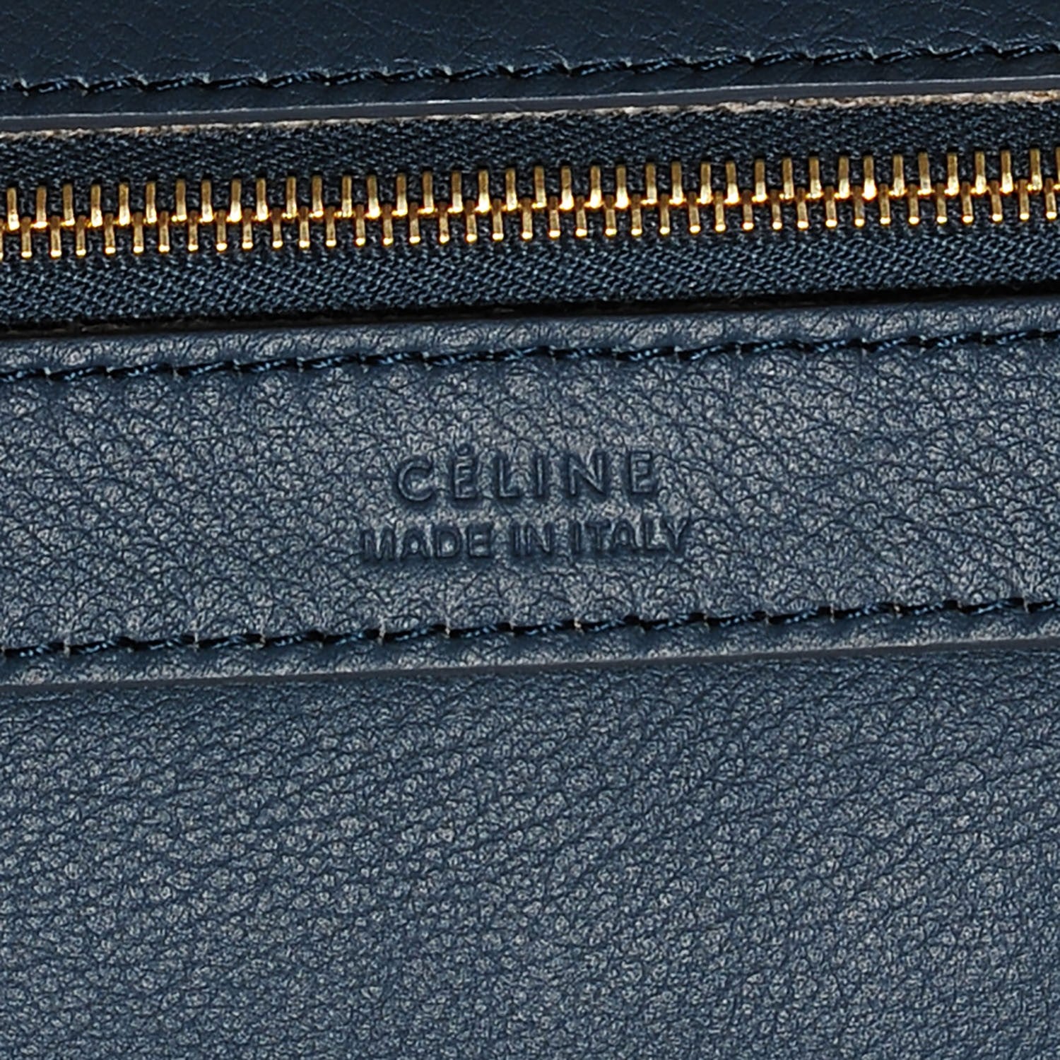 Celine Grained Calfskin Medium Horizontal Cabas Phantom Slate 6 of 7