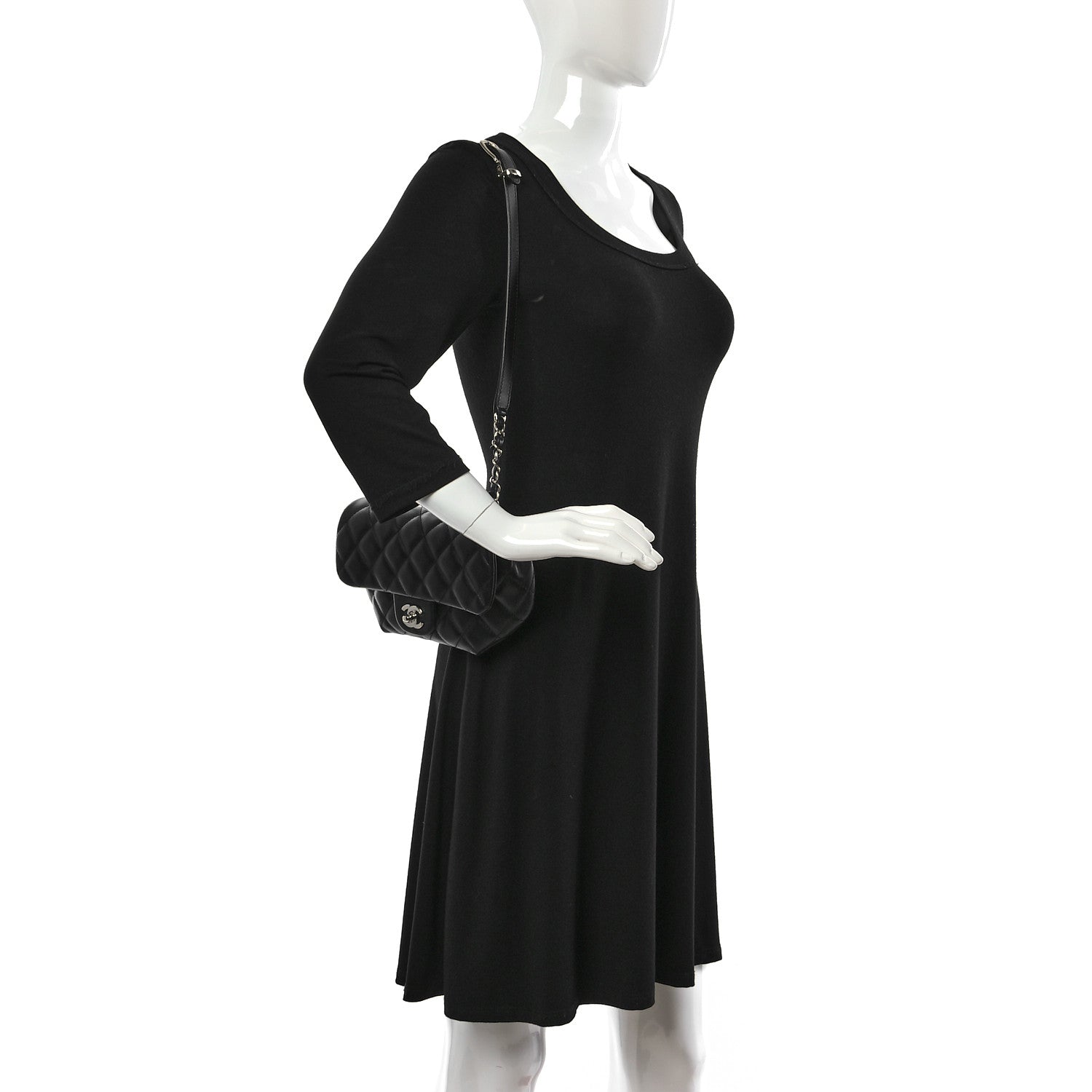 Chanel Calfskin Quilted CC Uniform Flap Belt Bag Black 2 of 11