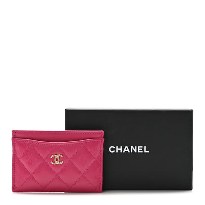 Chanel Caviar Quilted Card Holder Fuchsia 8 of 8