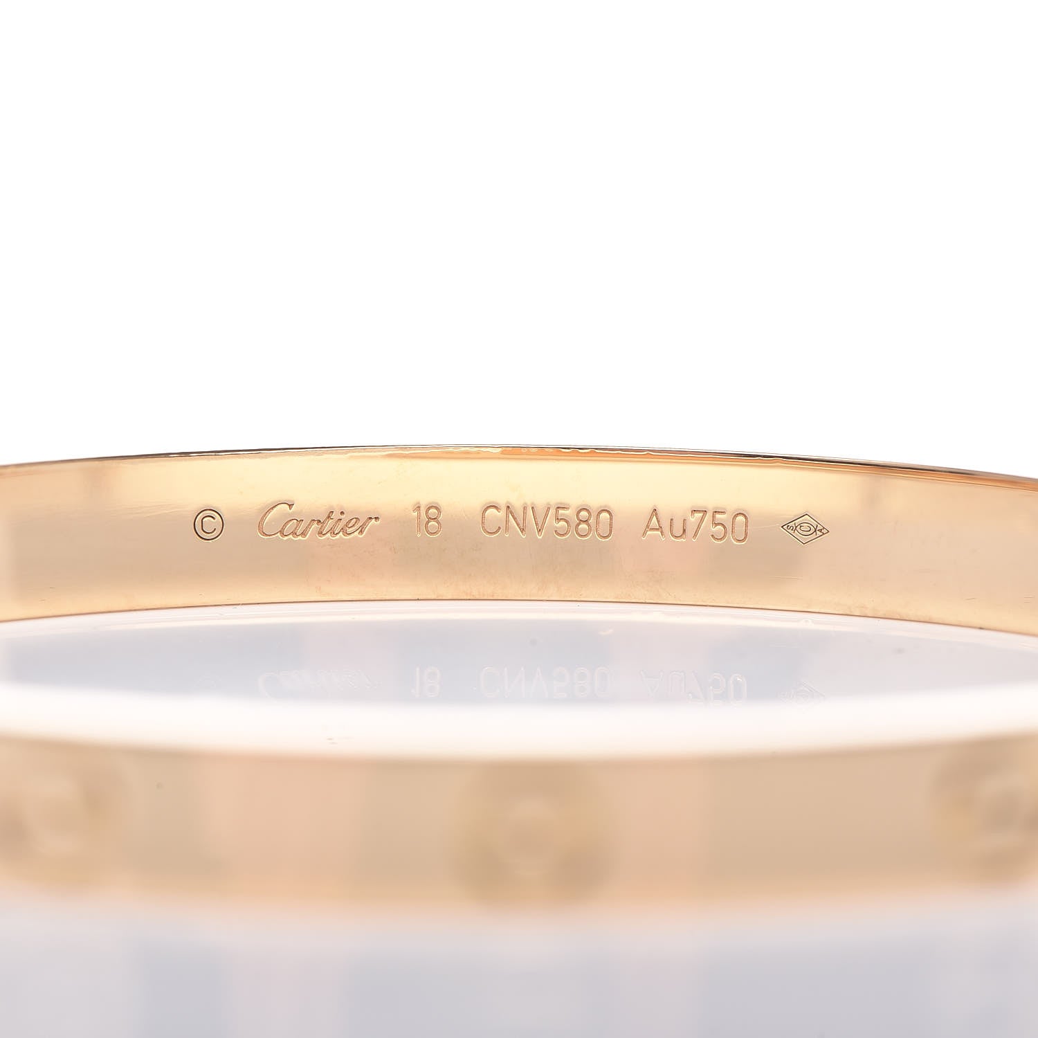 Cartier 18K Yellow Gold LOVE Bracelet 18 4 of 7