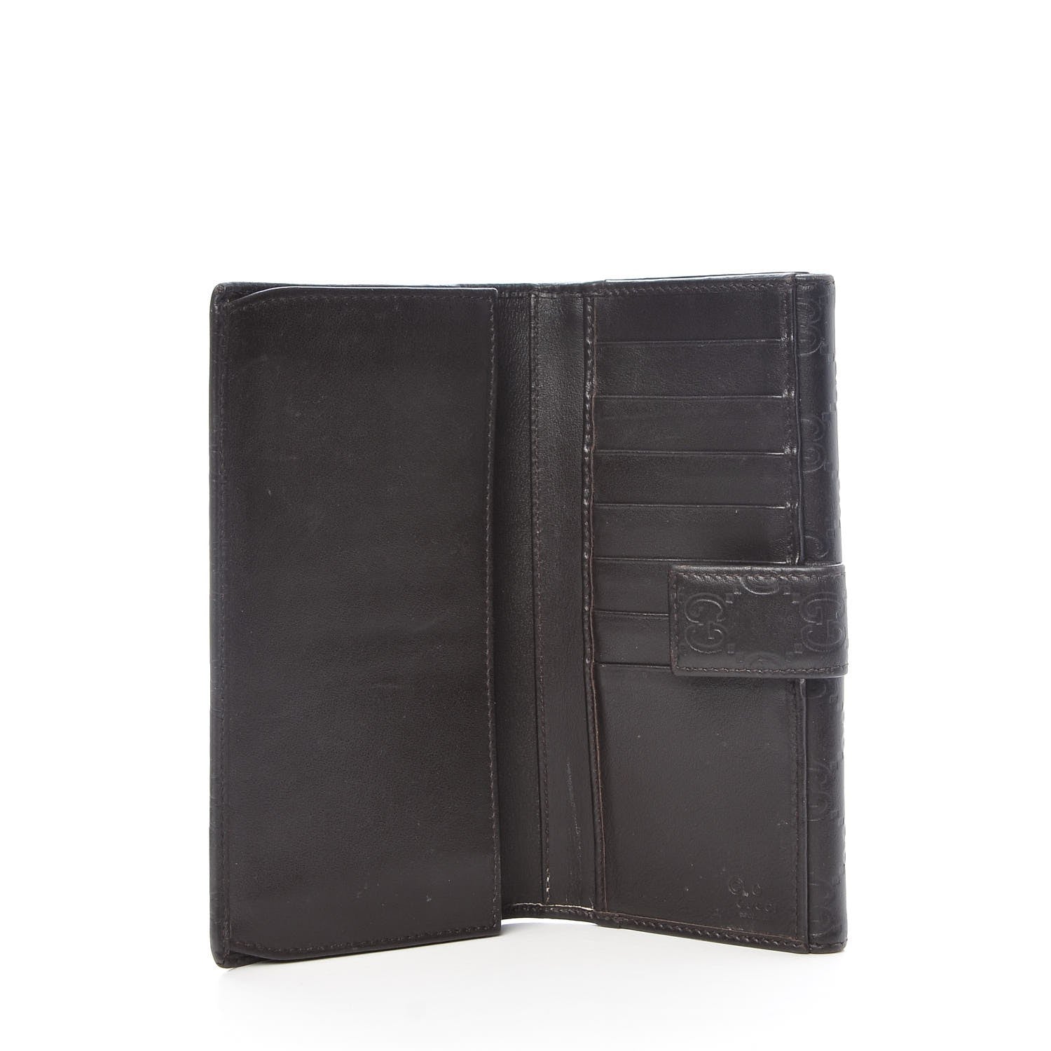 Gucci Guccissima Eclipse Continental Flap Wallet Dark Brown 5 of 9