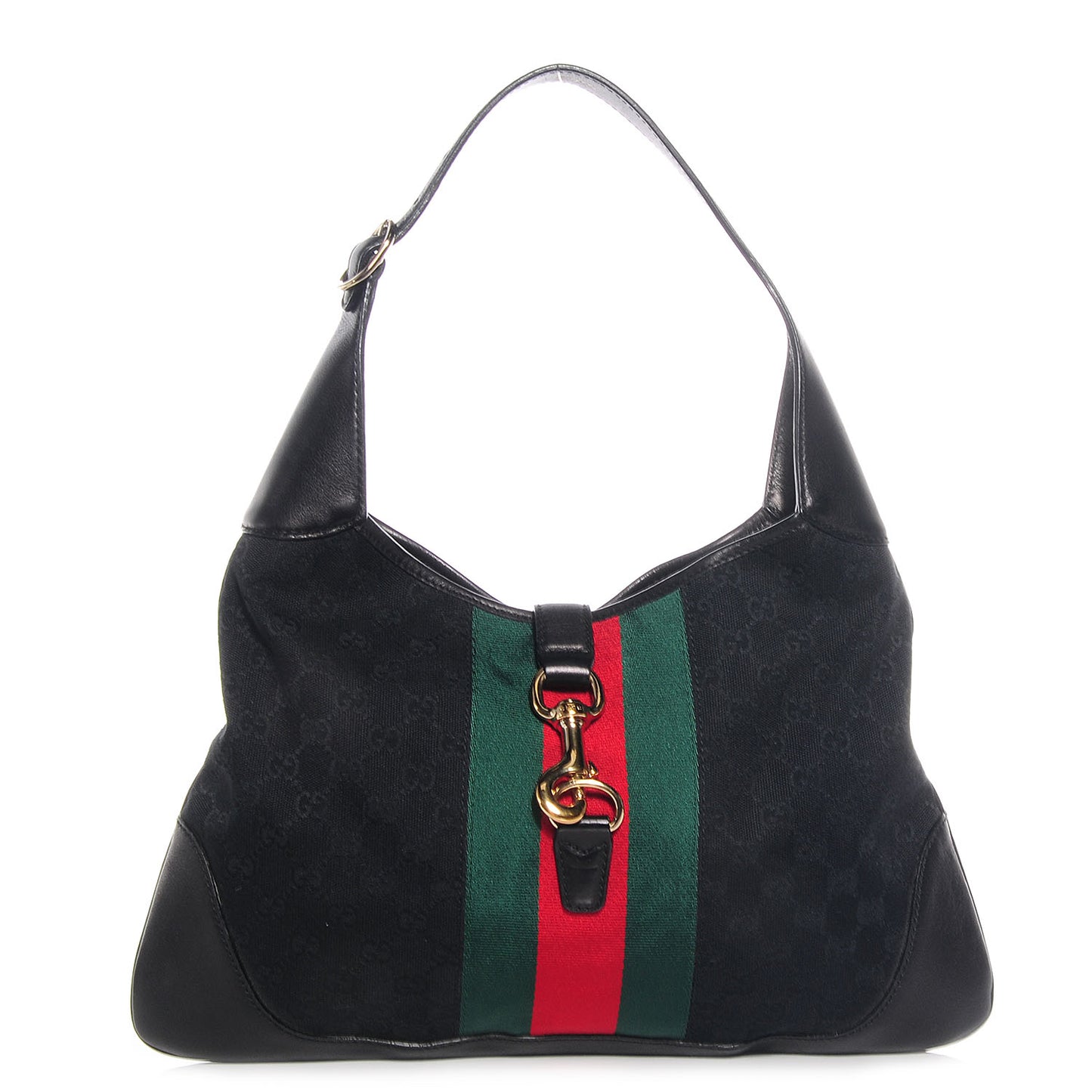 Monogram Web Jackie O Bouvier Hobo Black