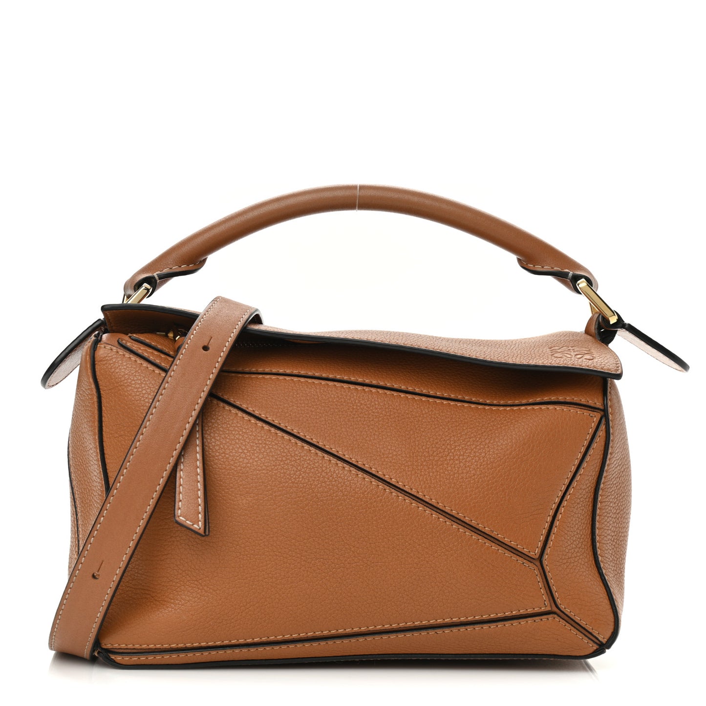 Calfskin Medium Puzzle Bag Tan