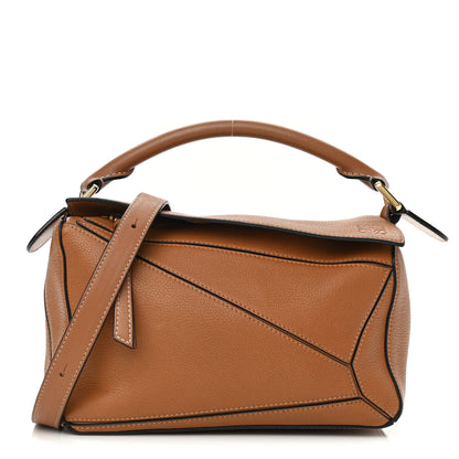 Loewe Calfskin Medium Puzzle Bag Tan 1 of 14