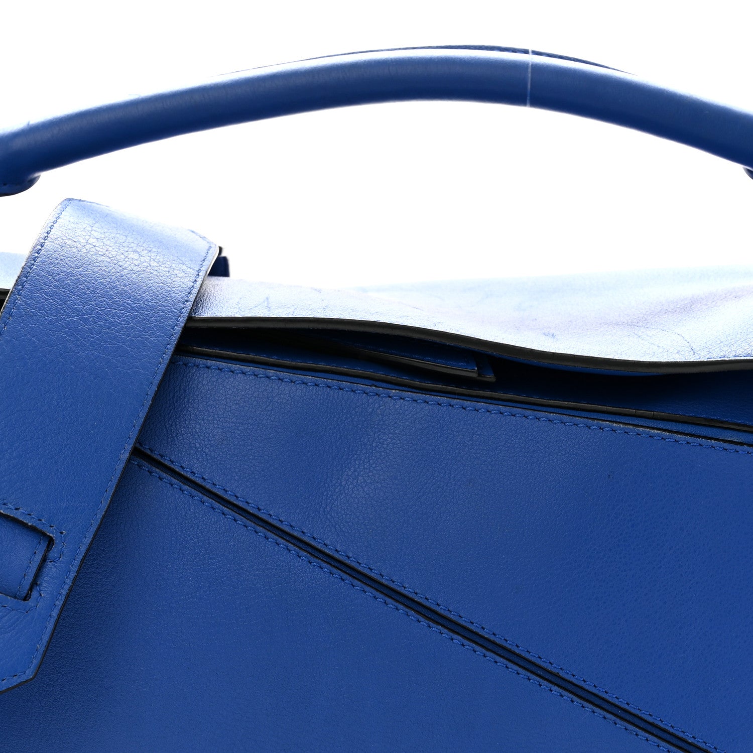 Loewe Calfskin Medium Puzzle Bag Electric Blue 8 of 13