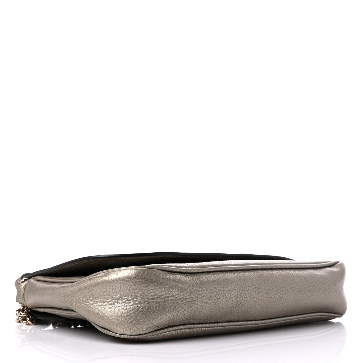 Metallic Cellarius Calfskin Medium Soho Flap Crossbody Sasso