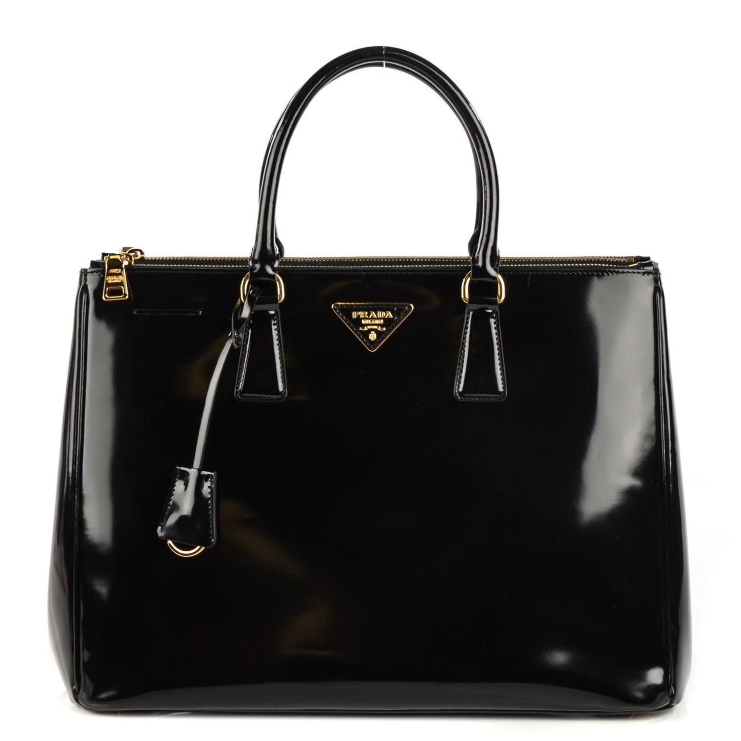 Spazzolato Large Double Zip Tote Black
