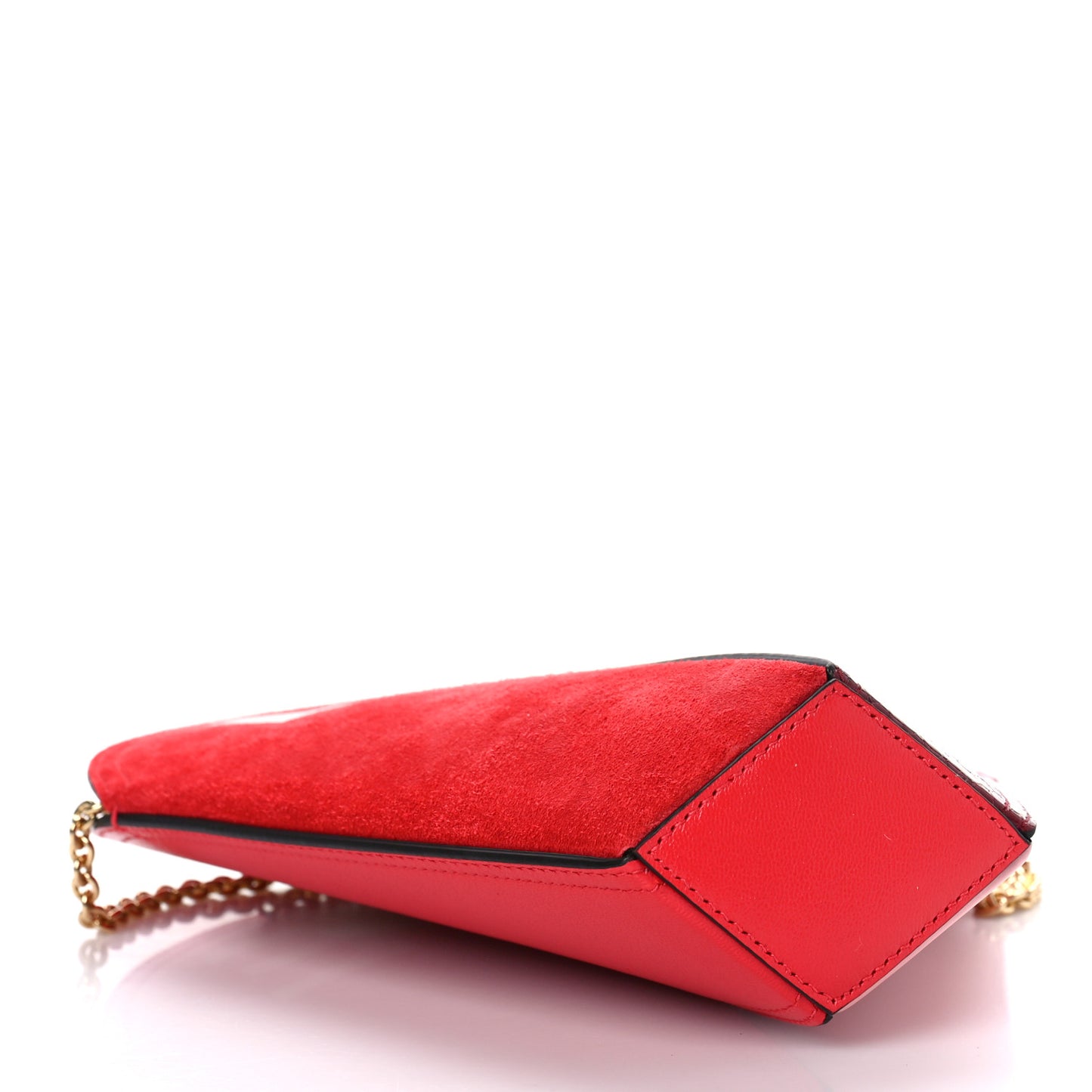 Calfskin Suede Snakeskin Valentines Day Small Heart Bag Red Pink Multicolor