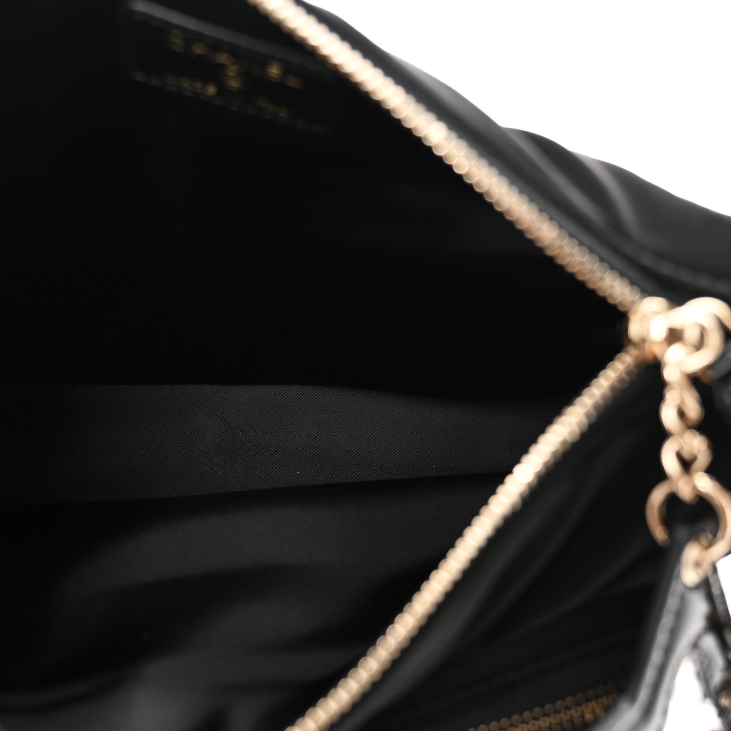 Chanel Velvet Effect Nylon Shiny Crumpled Calfskin Quilted Chanel 25 Clutch With Chain Black 5 of 10