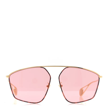 Gucci Square Frame GG0437SA Sunglasses Gold 2 of 9