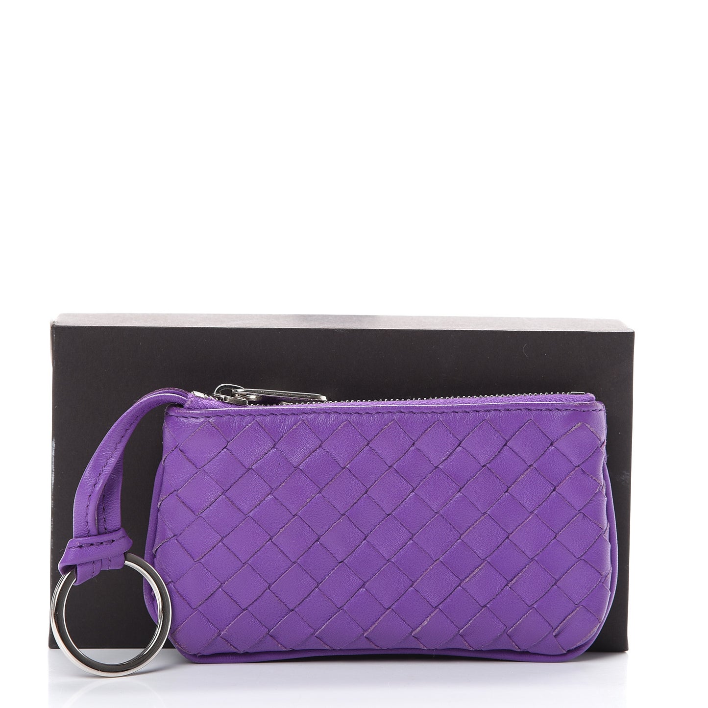 Nappa Intrecciato Key Case Byzantine