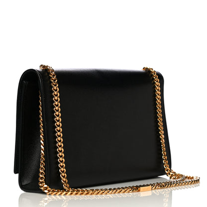 Saint Laurent Grain De Poudre Star Monogram Kate Satchel Black 3 of 11
