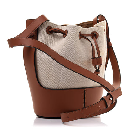 Loewe Canvas Calfskin Balloon Bucket Bag Ecru Tan 3 of 11