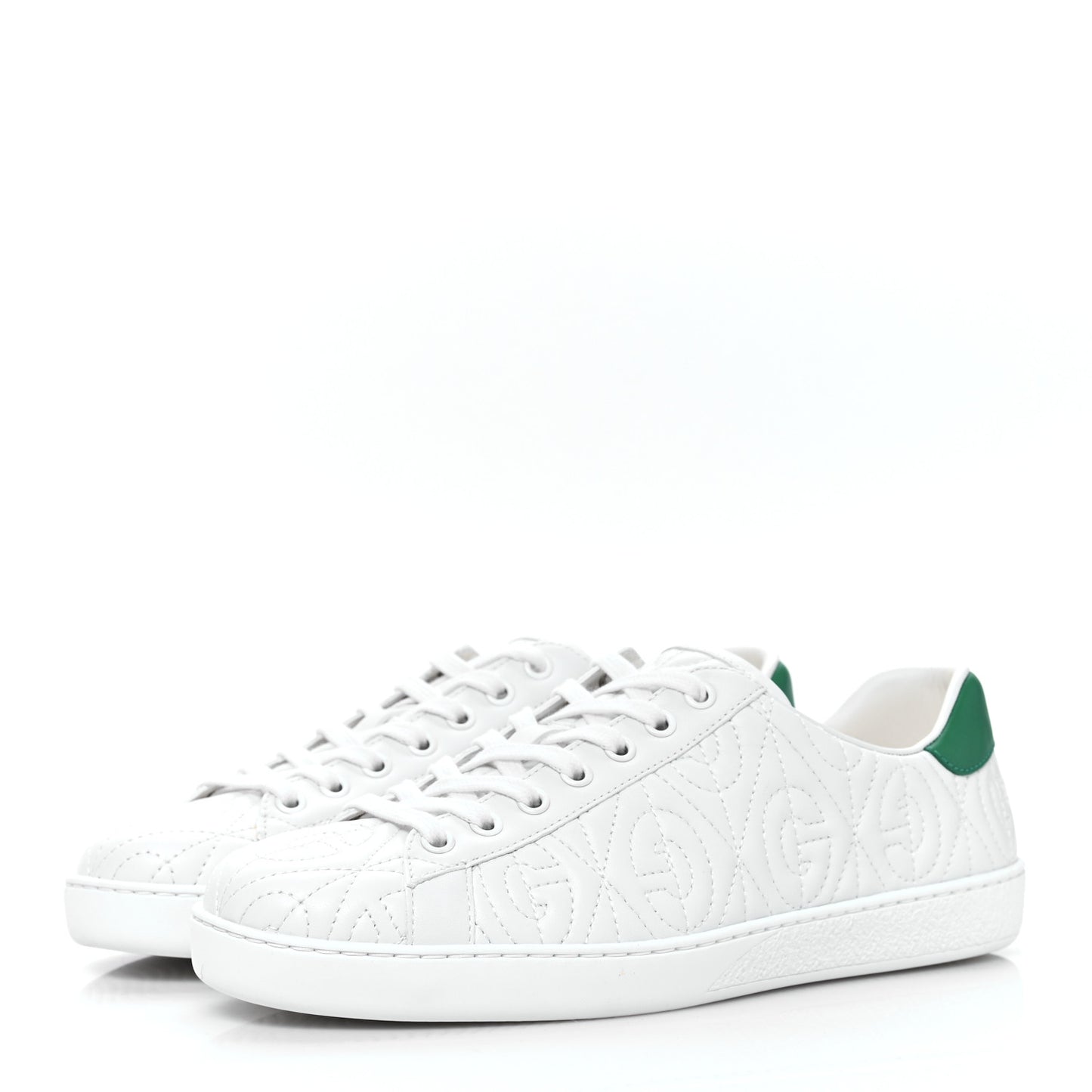 Nappa G Rhombus Mens Ace Sneakers 6.5 Great White Green