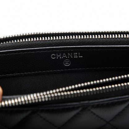 Chanel Grained Calfskin Quilted CC Box Clutch With Chain Black 8 of 11