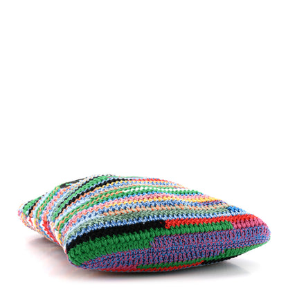 Miu Miu Cotton Crochet Stripe Vertical Tote Bag Multicolor 4 of 10