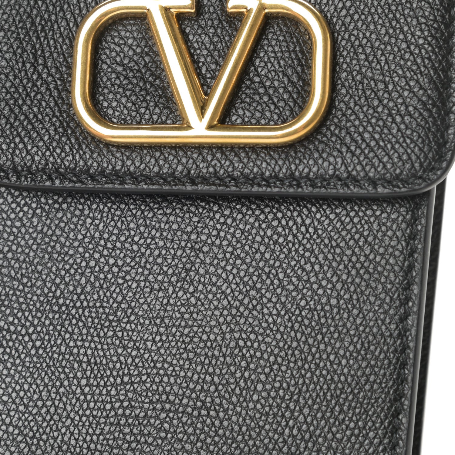 Valentino Garavani Calfskin Vlogo Phone Pouch Black 11 of 12