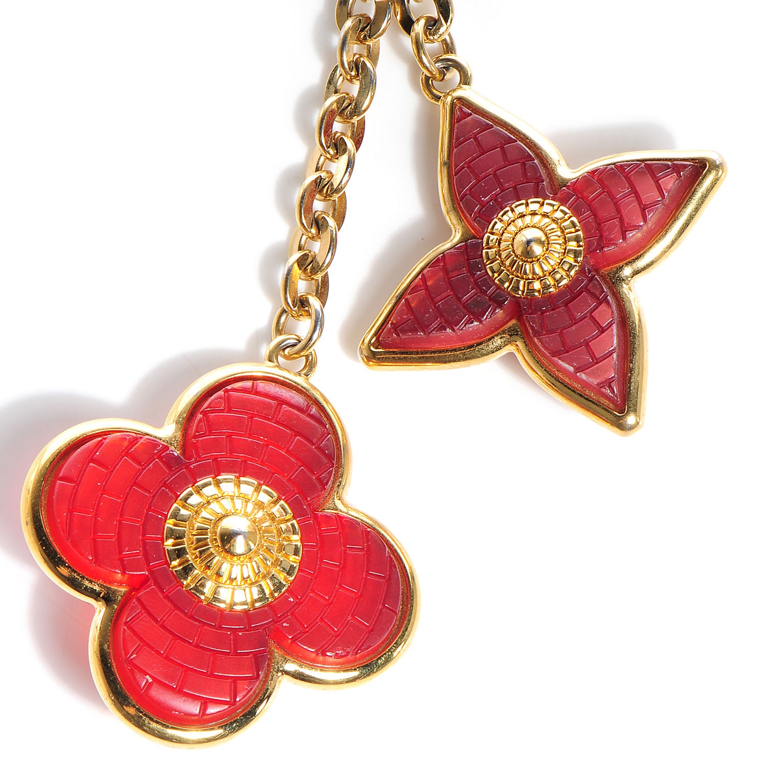 Louis Vuitton Metal Resin Mosaique Bag Charm Red 3 of 4