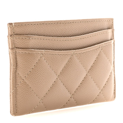 Chanel Caviar Quilted Card Holder Beige 3 of 8