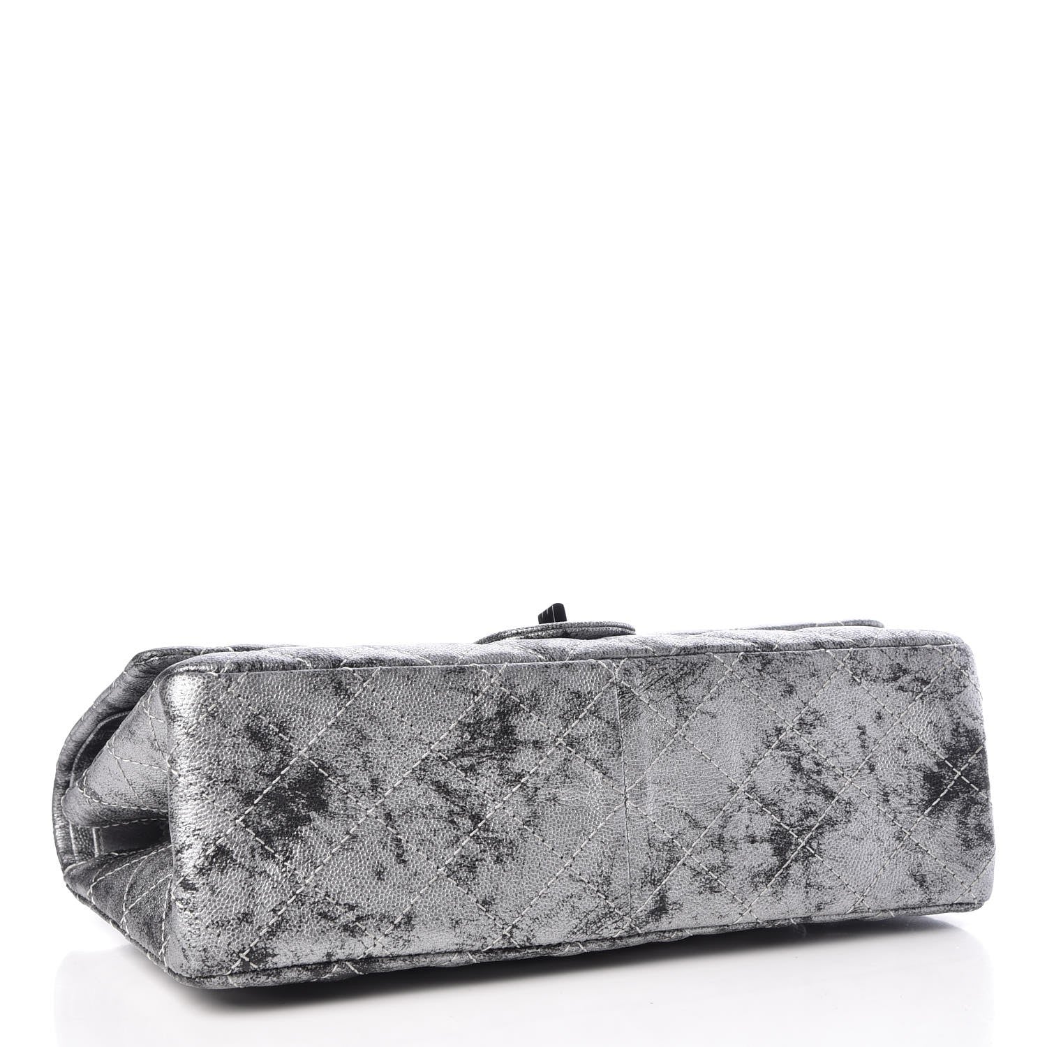 Chanel Metallic Caviar Quilted 2.55 Reissue 226 Flap Silver Black 4 of 7