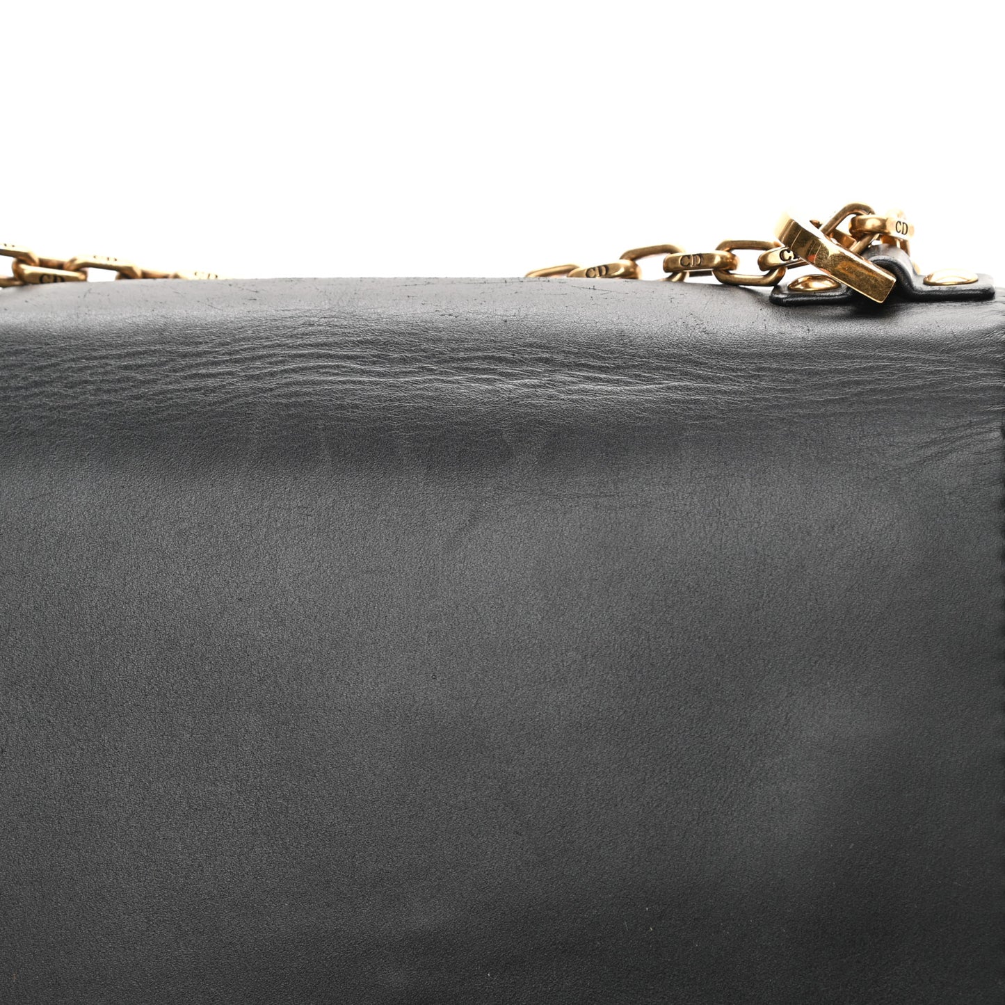 Calfskin J'Adior Chain Flap Bag Black