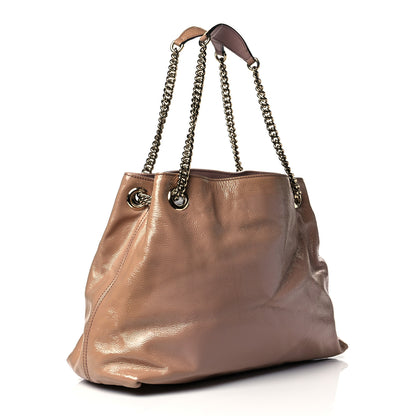 Gucci Patent Medium Soho Chain Shoulder Bag Dark Cipria 3 of 11