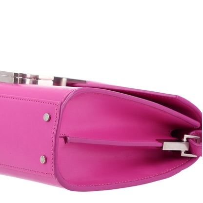 Saint Laurent Calfskin Mini Classic Monogram Cassandra Top Handle Bag Electric Fuchsia 11 of 11
