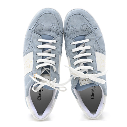Christian Dior Calfskin Suede Dior Star Low Top Sneakers 38 Blue 2 of 9