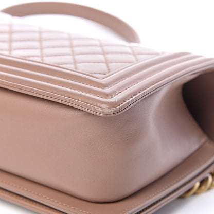 Chanel Lambskin Quilted Medium Boy Flap Dark Beige 12 of 12