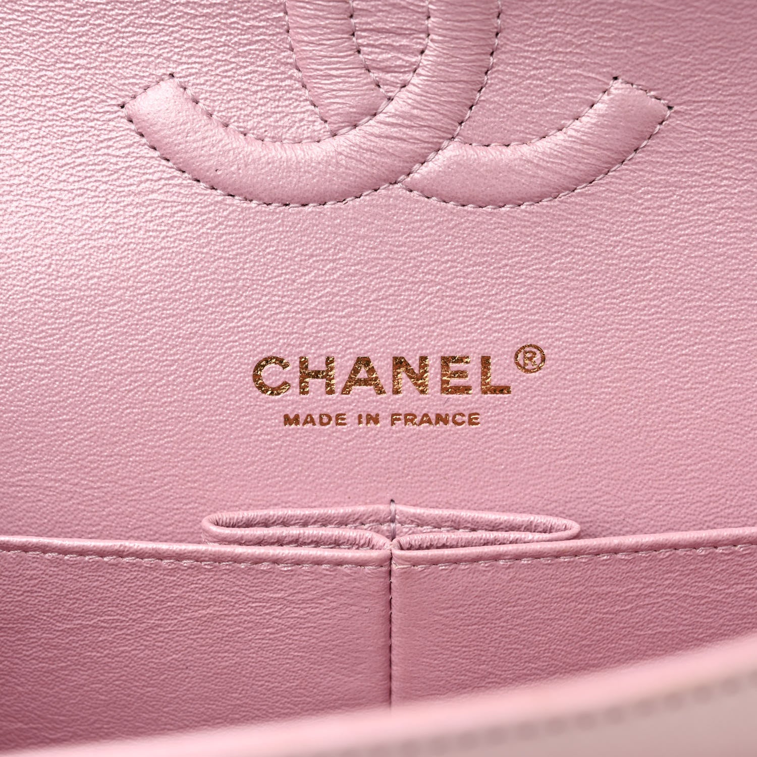 Chanel Iridescent Calfskin Quilted Medium Double Flap Light Pink 5 of 11