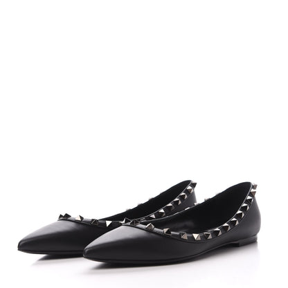 Valentino Garavani Nappa Rockstud Ballerina Flats 37 Black 3 of 10