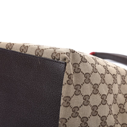 Gucci GG Monogram Large Web Handle Bucket Tote 6 of 11
