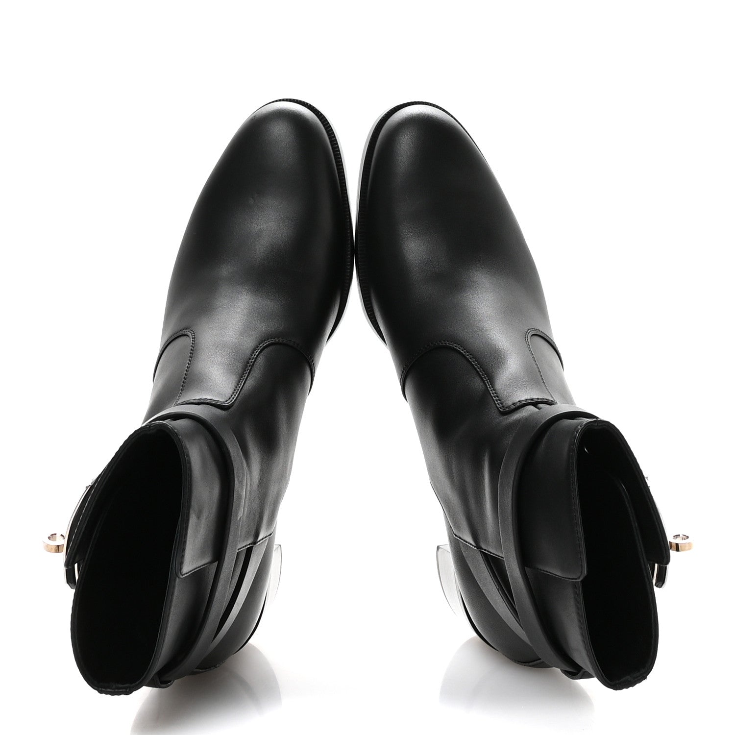 Hermes Calfskin Frenchie 50 Ankle Boots 37.5 Black 2 of 9