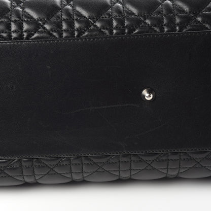 Christian Dior Lambskin Cannage Medium Dior Soft Shopping Tote Black 8 of 12
