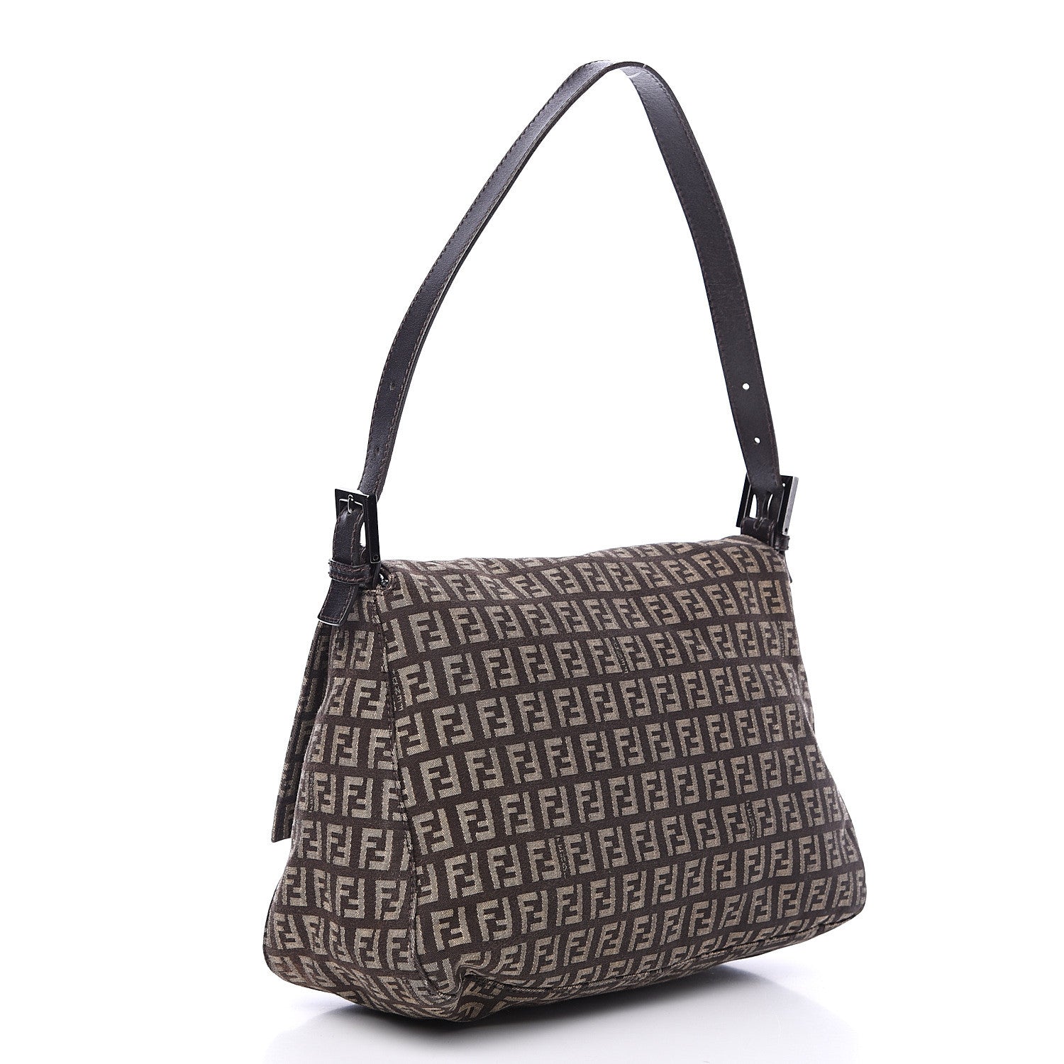 Fendi Zucchino Vitello Mama Baguette Testa di Moro Beige 2 of 11