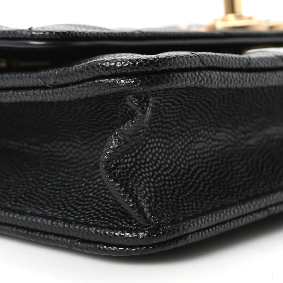 Chanel Caviar Quilted Camellia Wallet On Chain WOC Black 10 of 12