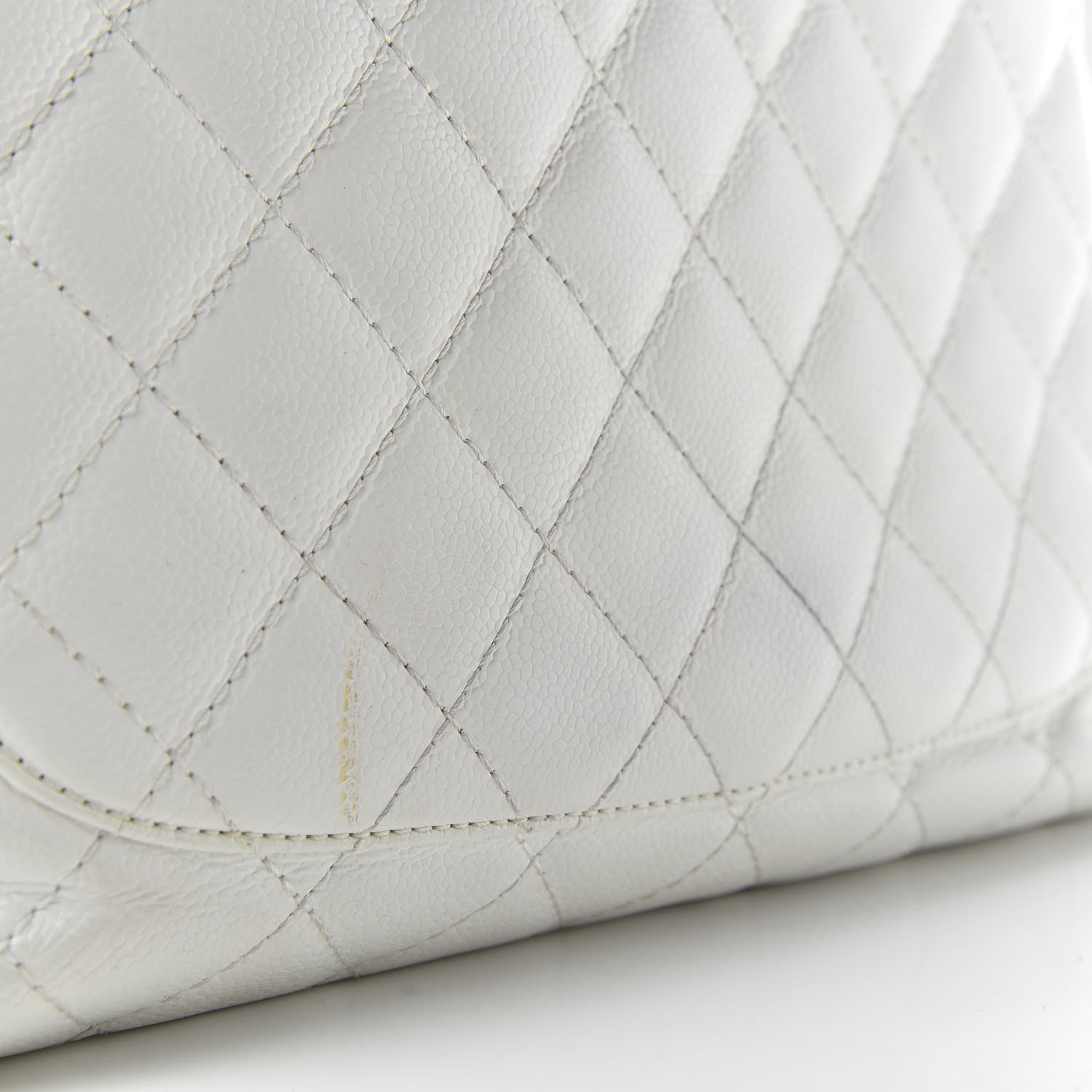 Chanel Caviar Quilted Grand Shopping Tote GST White 13 of 13