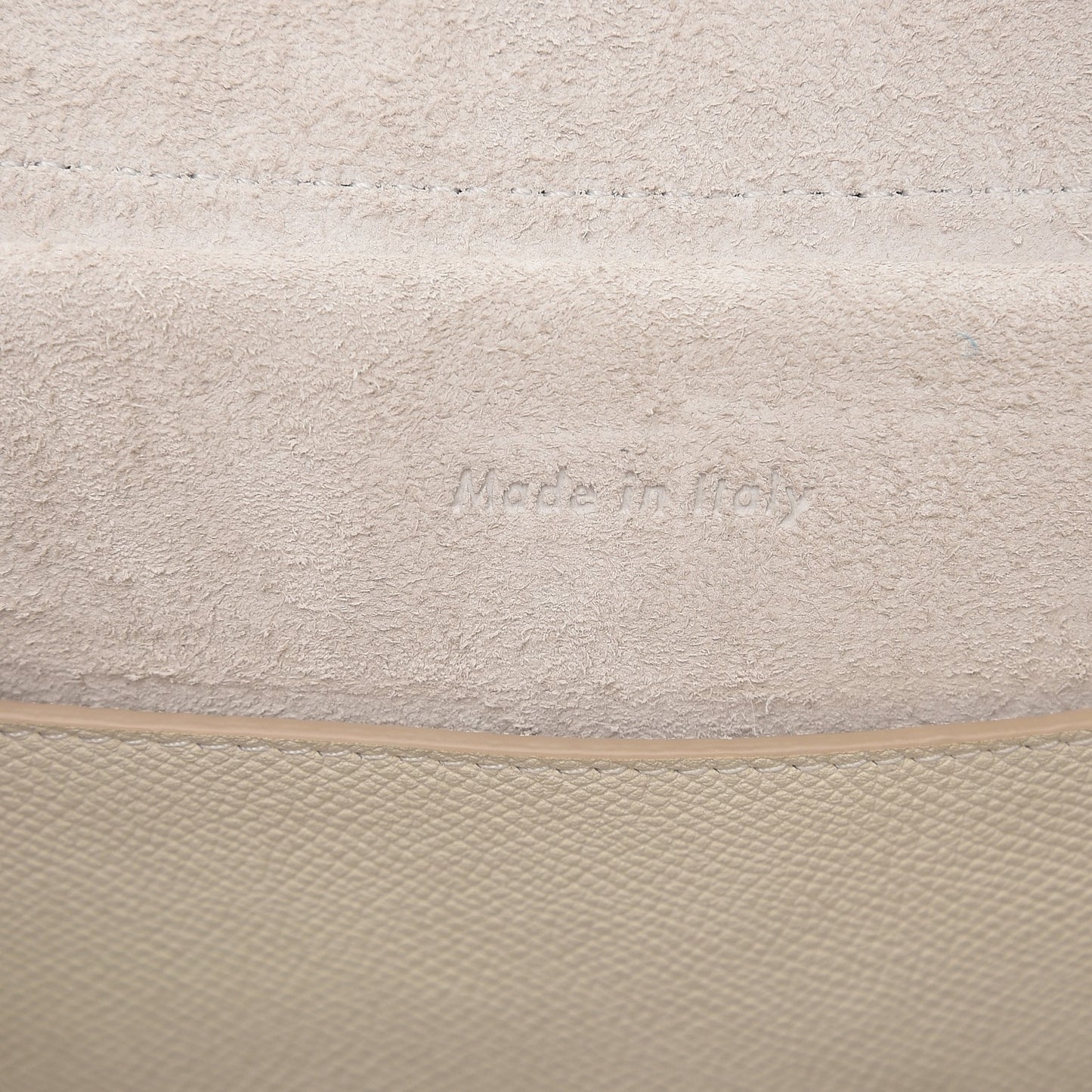 Grained Calfskin Micro Belt Bag White