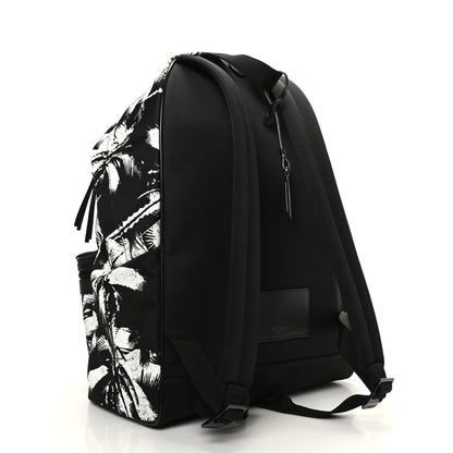 Saint Laurent Canvas Palm Tree City Backpack Black White 2 of 8