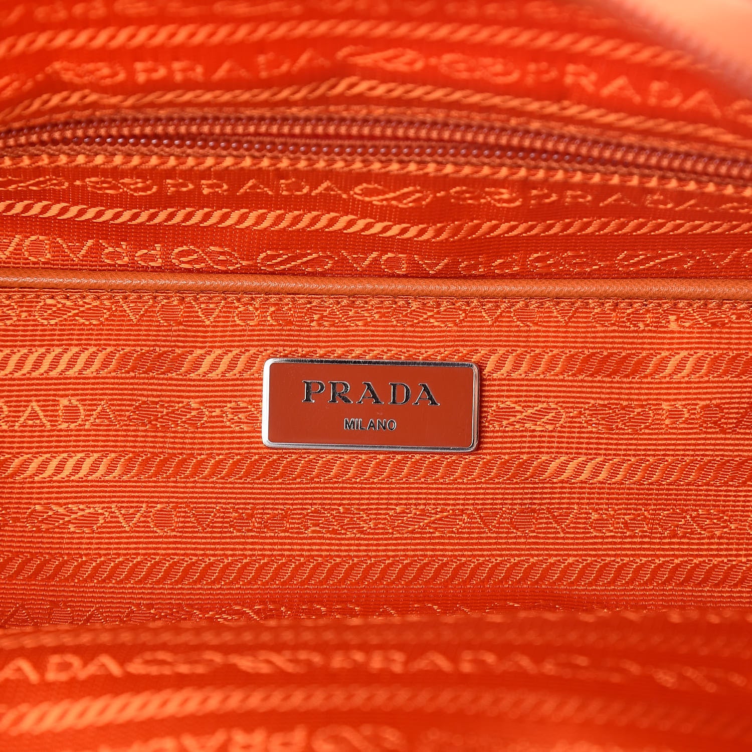 Prada Tessuto Nylon Tote Papaya 6 of 10