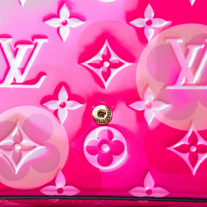 Louis Vuitton Vernis Valentine Pochette Felicie Chain Wallet Fuchsia 10 of 13