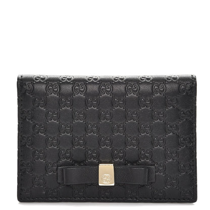 Gucci Microguccissima Bow Train Pass Case Black 1 of 8