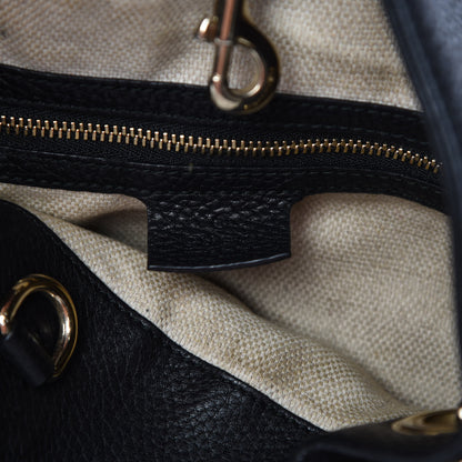 Gucci Pebbled Calfskin Medium Soho Chain Shoulder Bag Black 6 of 20
