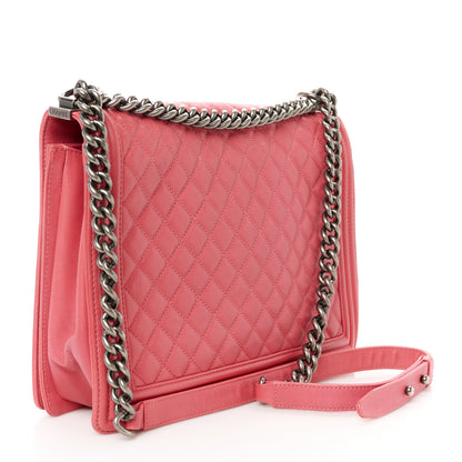 Chanel Calfskin Quilted Large Boy Flap Pink 3 of 10