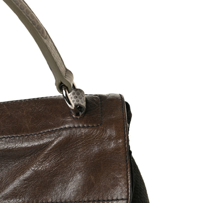 Saint Laurent Calfskin Lizard Embossed Medium Muse Two Brown 21 of 36
