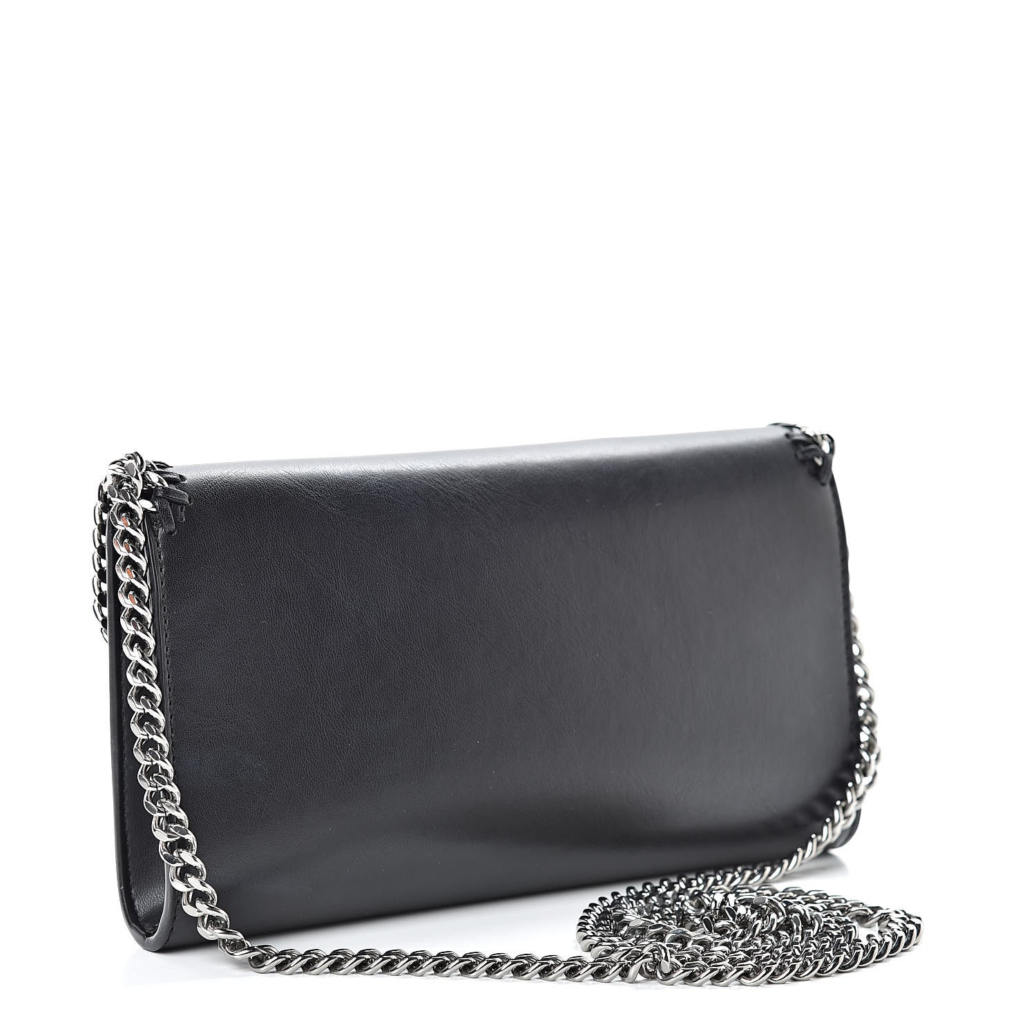 Stella McCartney Eco Alter Nappa Falabella Clutch with Chain Bag Black 3 of 10