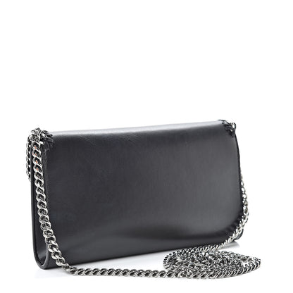 Stella McCartney Eco Alter Nappa Falabella Clutch with Chain Bag Black 3 of 10