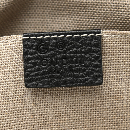Gucci Pebbled Calfskin Large Bamboo Clutch Black 6 of 7
