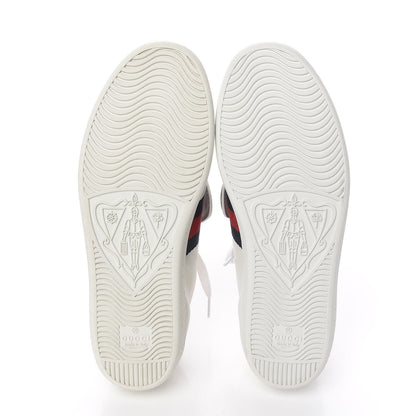 Gucci Calfskin Ayers Blind For Love Embroidered Womens Ace Sneakers 36.5 White 7 of 12