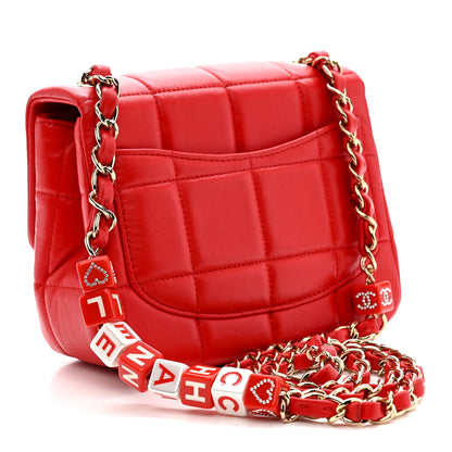Chanel Lambskin Resin Crystal Square Quilted Monacoco Mini Flap Red 3 of 10